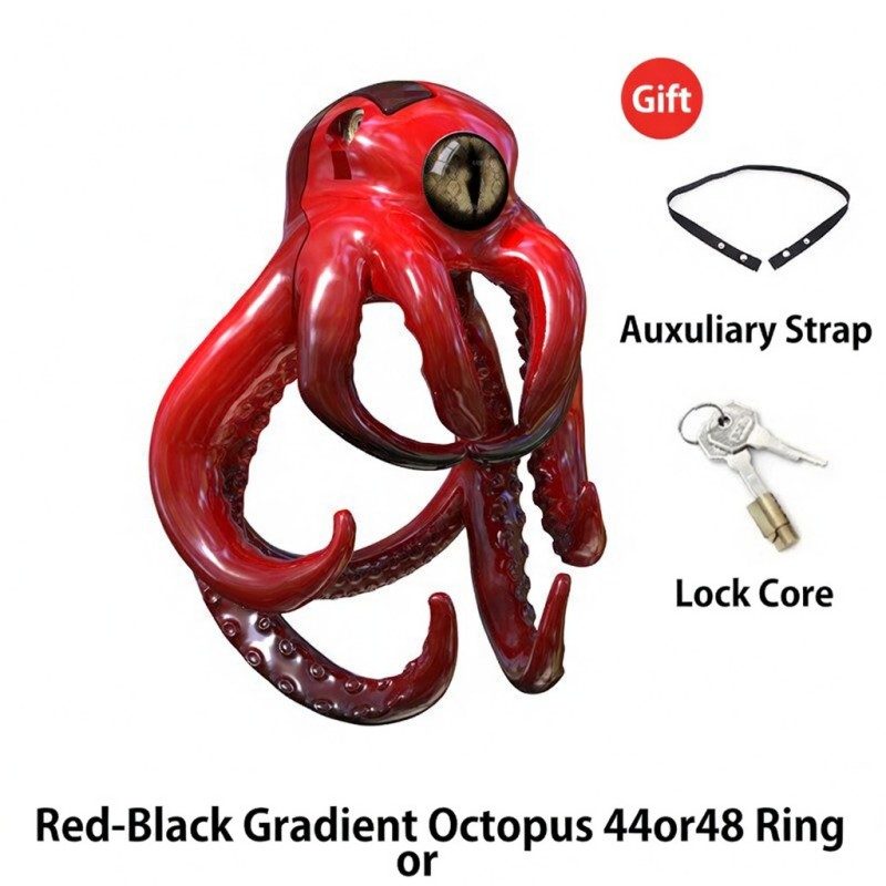 Octopus Chastity Cage – Kraken Tentacle Fantasy Lock 44mm 48mm – CraveRise