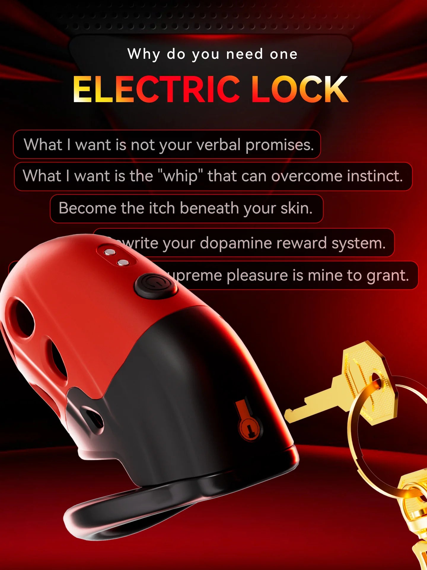 Retractable Electric Shock & Vibrating Chastity Cage