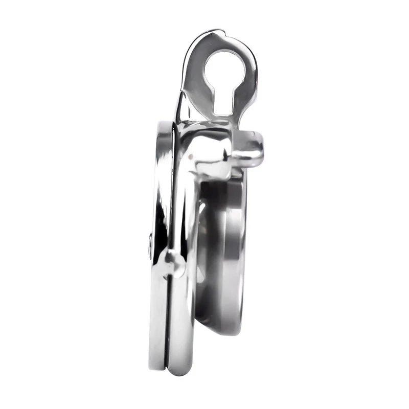 Most Secure Inverted Chastity Device – Stainless Steel Flat Cage Design