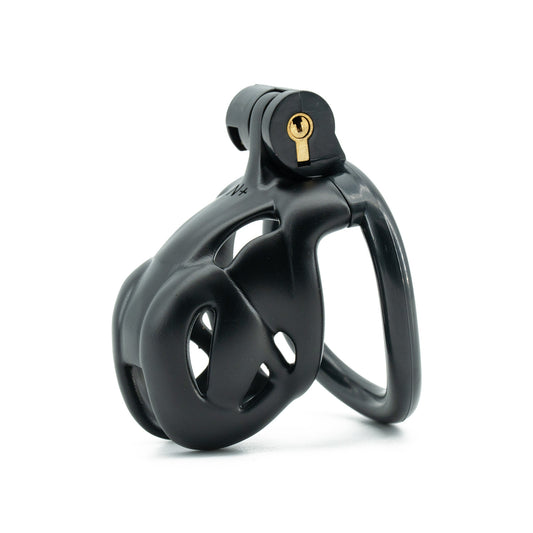 Viper 3D-gedruckter Keuschheitskäfig für Männer | Schlangenkopf-Design | Schwarzes Harz | 5 Größen verfügbar (N+, S, S+, R, R+) 
