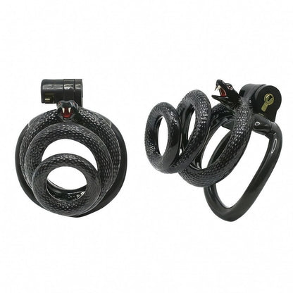 Snake-Shaped Resin Chastity Cage – Spiral Wrap Design | Lightweight, Breathable & Secure Fit