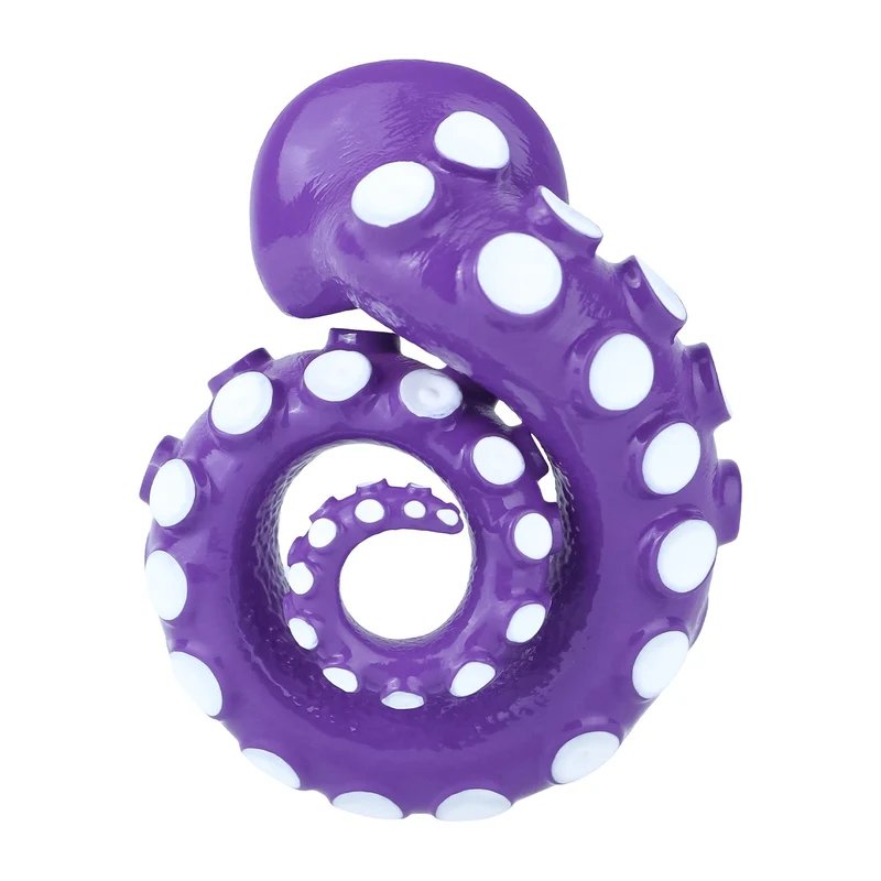 Purple spiral tentacle cage front with white suction-cup accents, without a base ring.