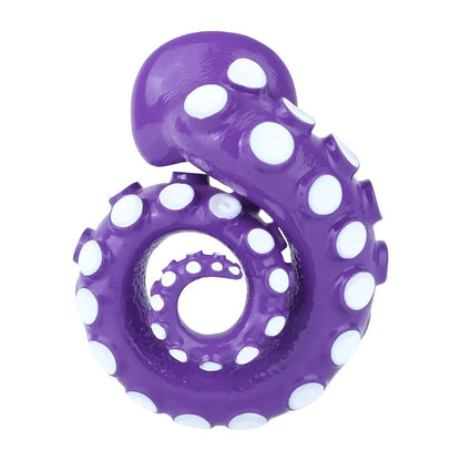 Purple spiral tentacle cage front with white suction-cup accents, without a base ring.