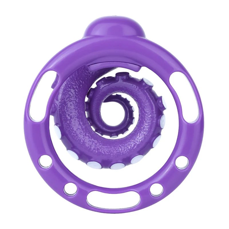 Rear view of the purple octopus tentacle cage and base ring.