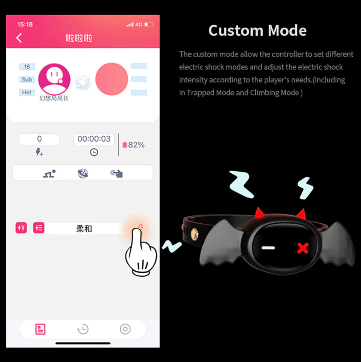 Contol Devil APP Remote Control Devil Collar – Adjustable Smart Shock Training Coll ...