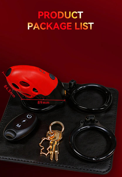 Retractable Electric Shock & Vibrating Chastity Cage
