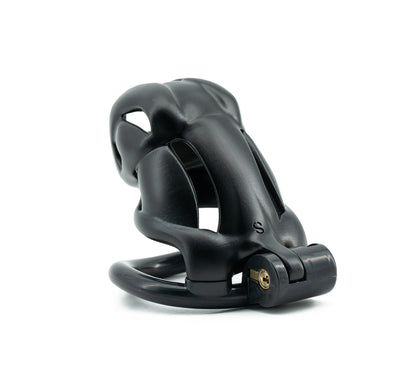 Viper 3D-gedruckter Keuschheitskäfig für Männer | Schlangenkopf-Design | Schwarzes Harz | 5 Größen verfügbar (N+, S, S+, R, R+) 