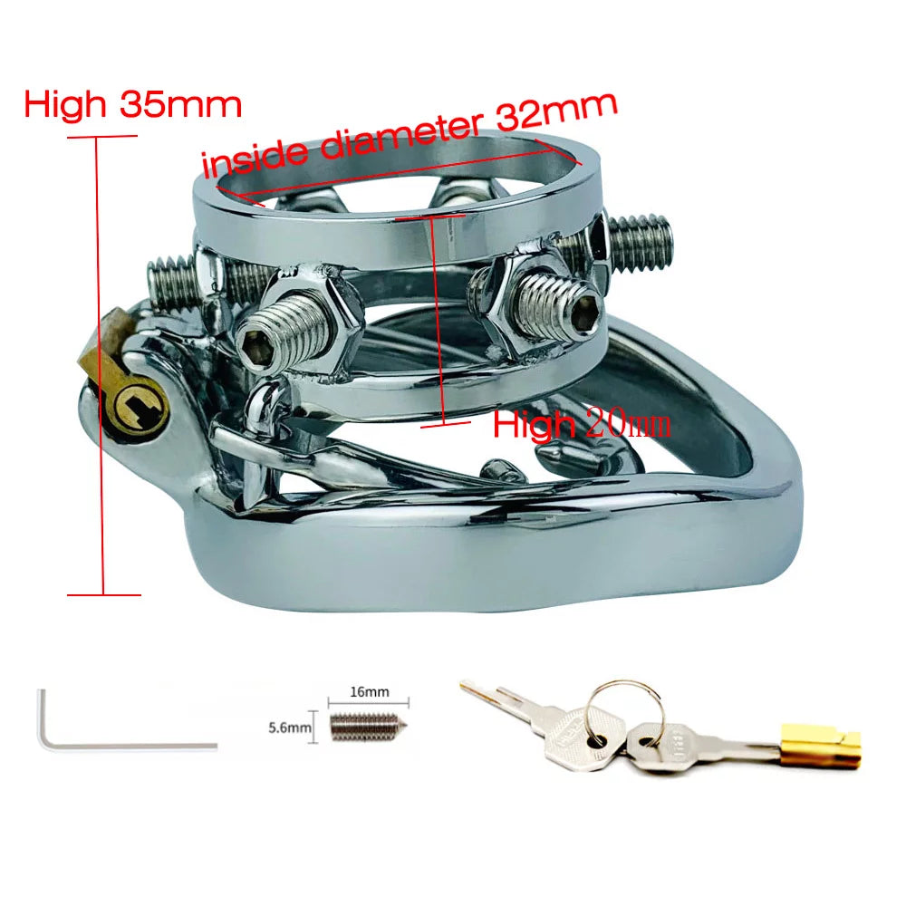 SPIKED CHASTITY CAGE MAILE METAL