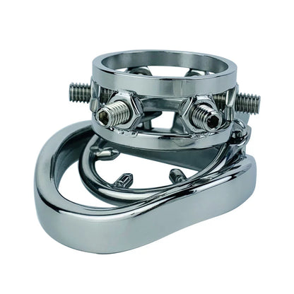 SPIKED CHASTITY CAGE MAILE METAL